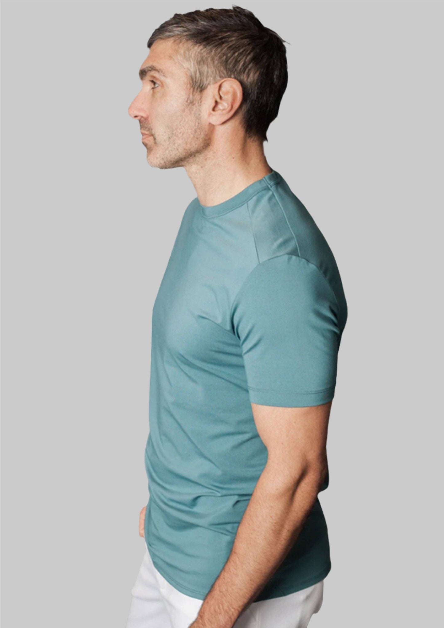 Buki + CINQO Crew Neck T-Shirt Blue Grey