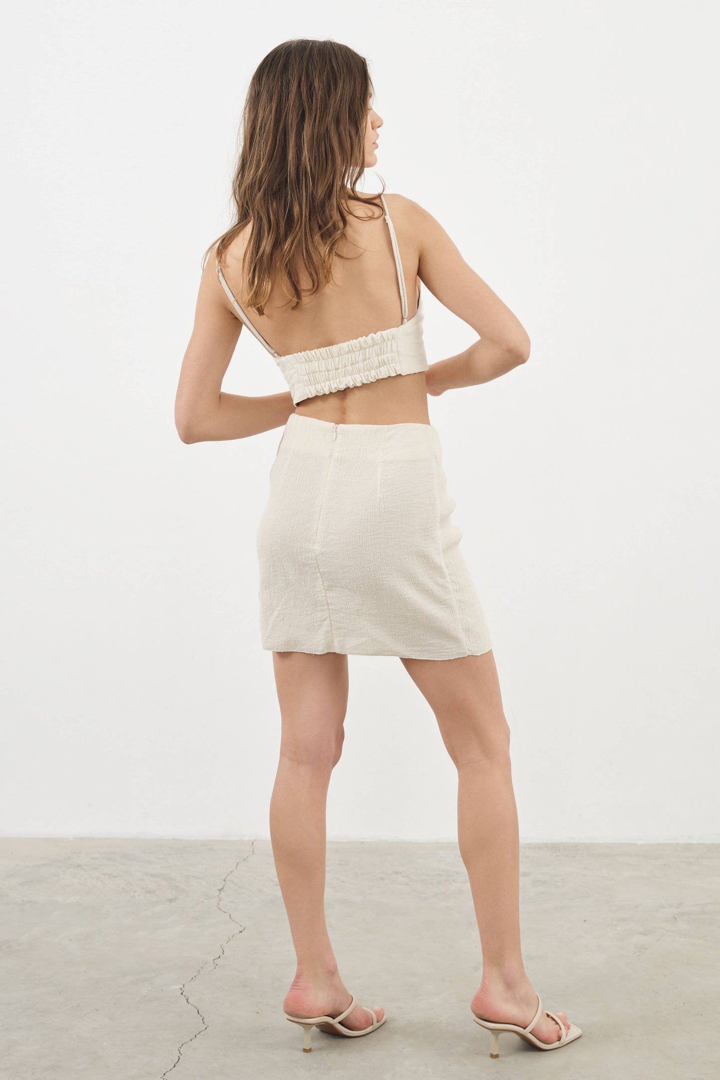 Bella Mini Skirt - Natural