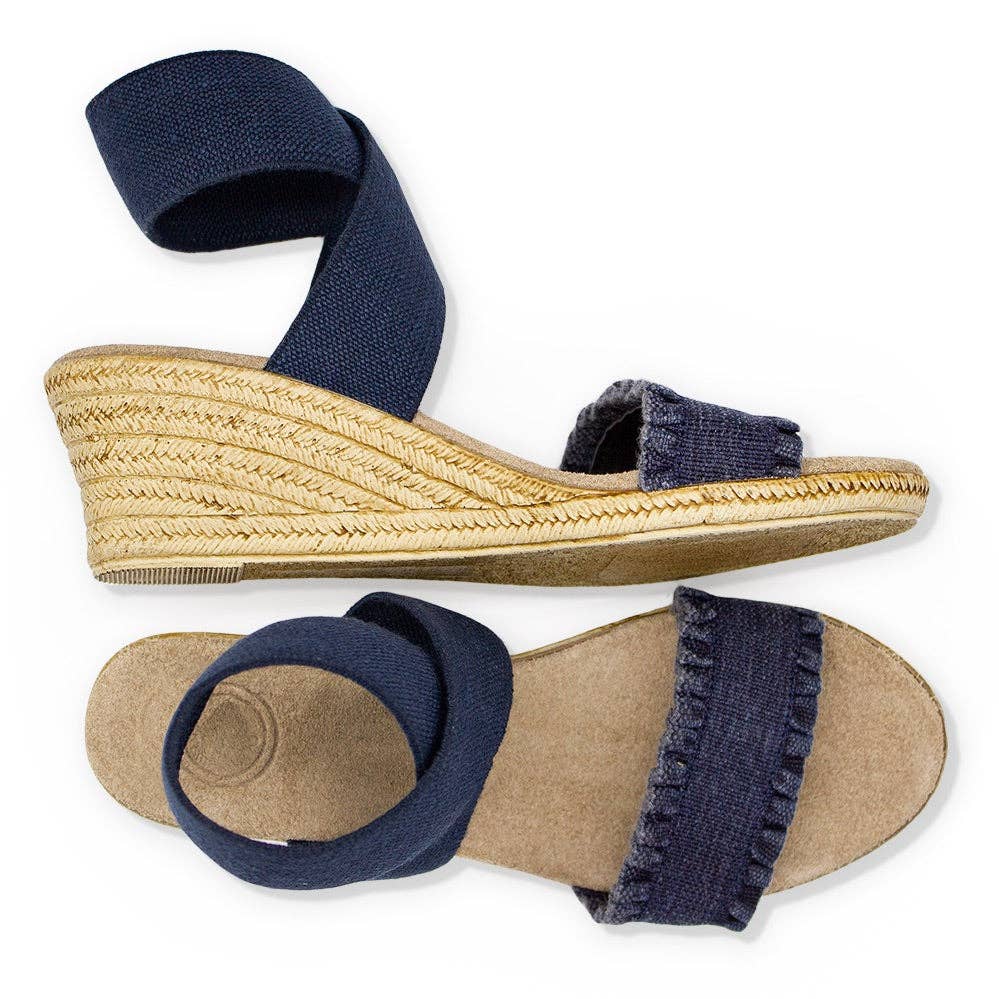 Carolina - Wrap-Up Ankle Espadrille Wedge