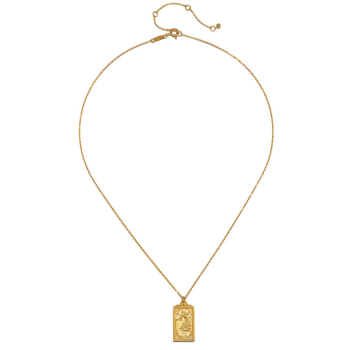 18" The Lovers tarot card necklace