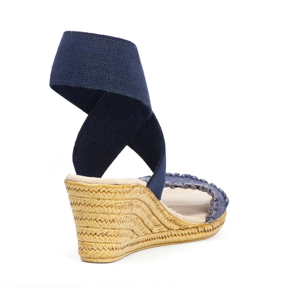Carolina - Wrap-Up Ankle Espadrille Wedge
