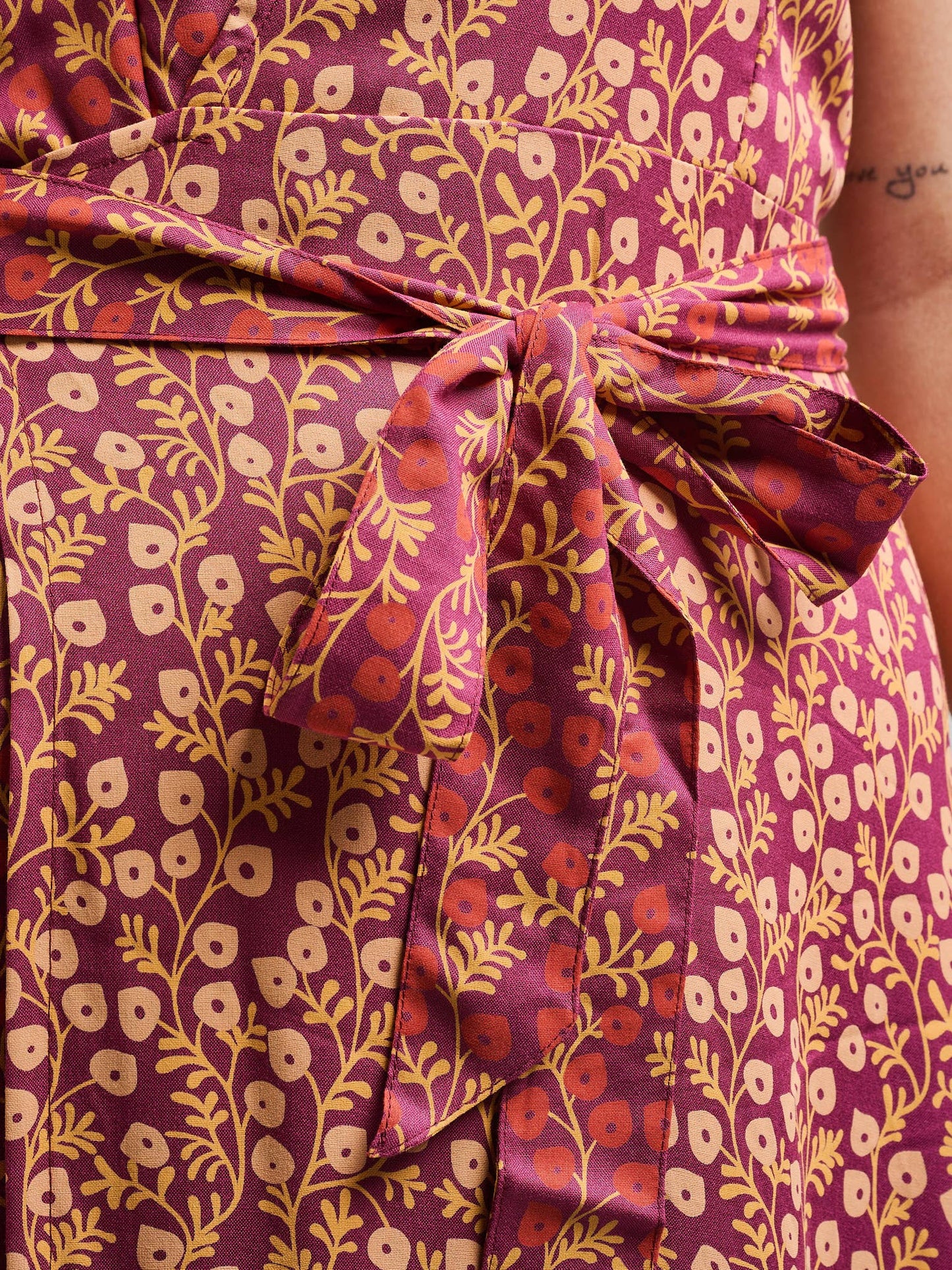 Wrap Maxi Dress Berry Poppy Mix