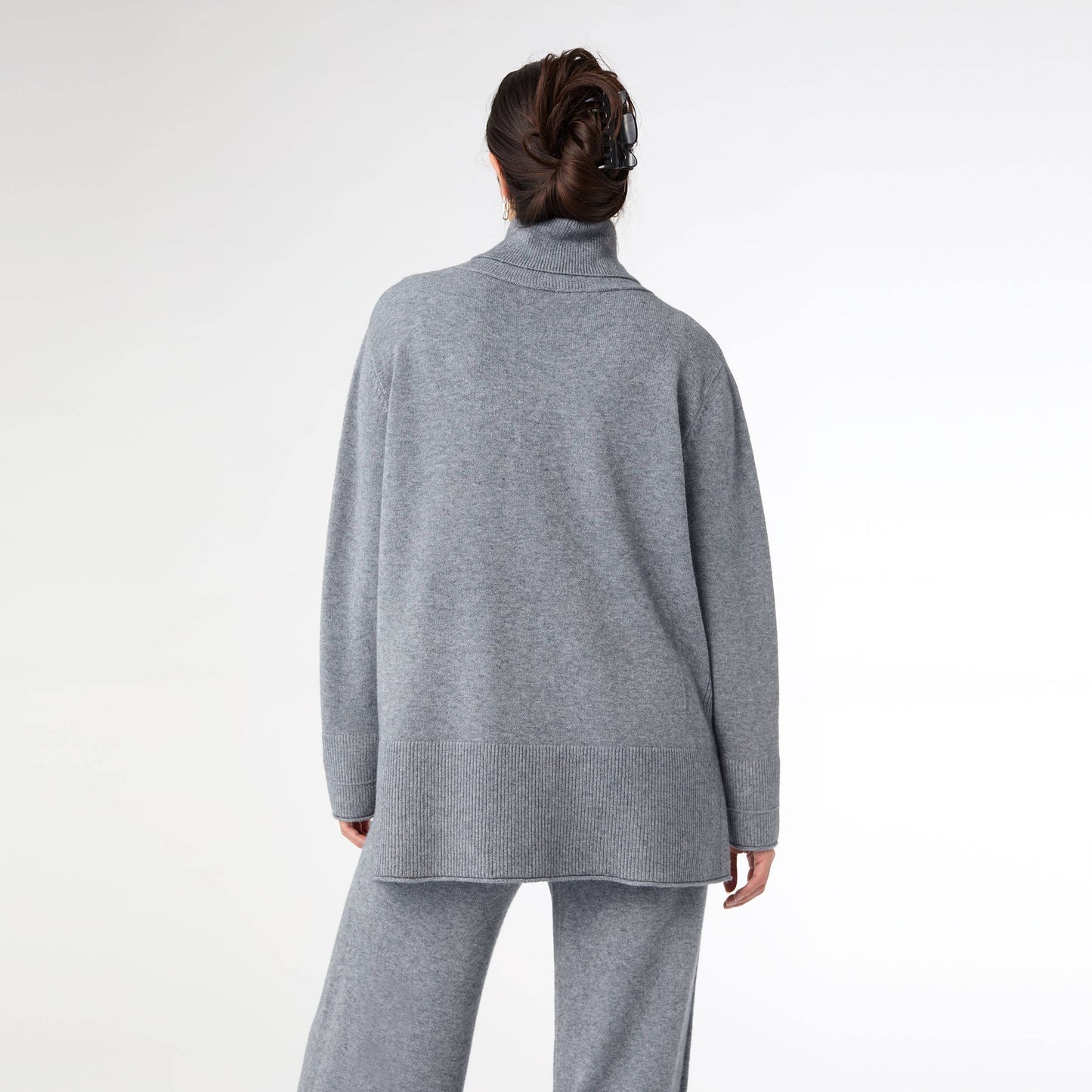 Heavenly-Luxe Cowl Neck with Rib Trim Detail