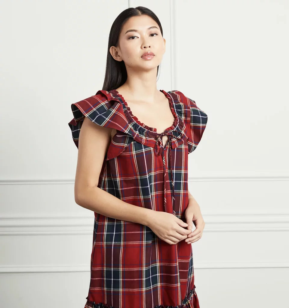 The Cordelia Dress - Red Tartan