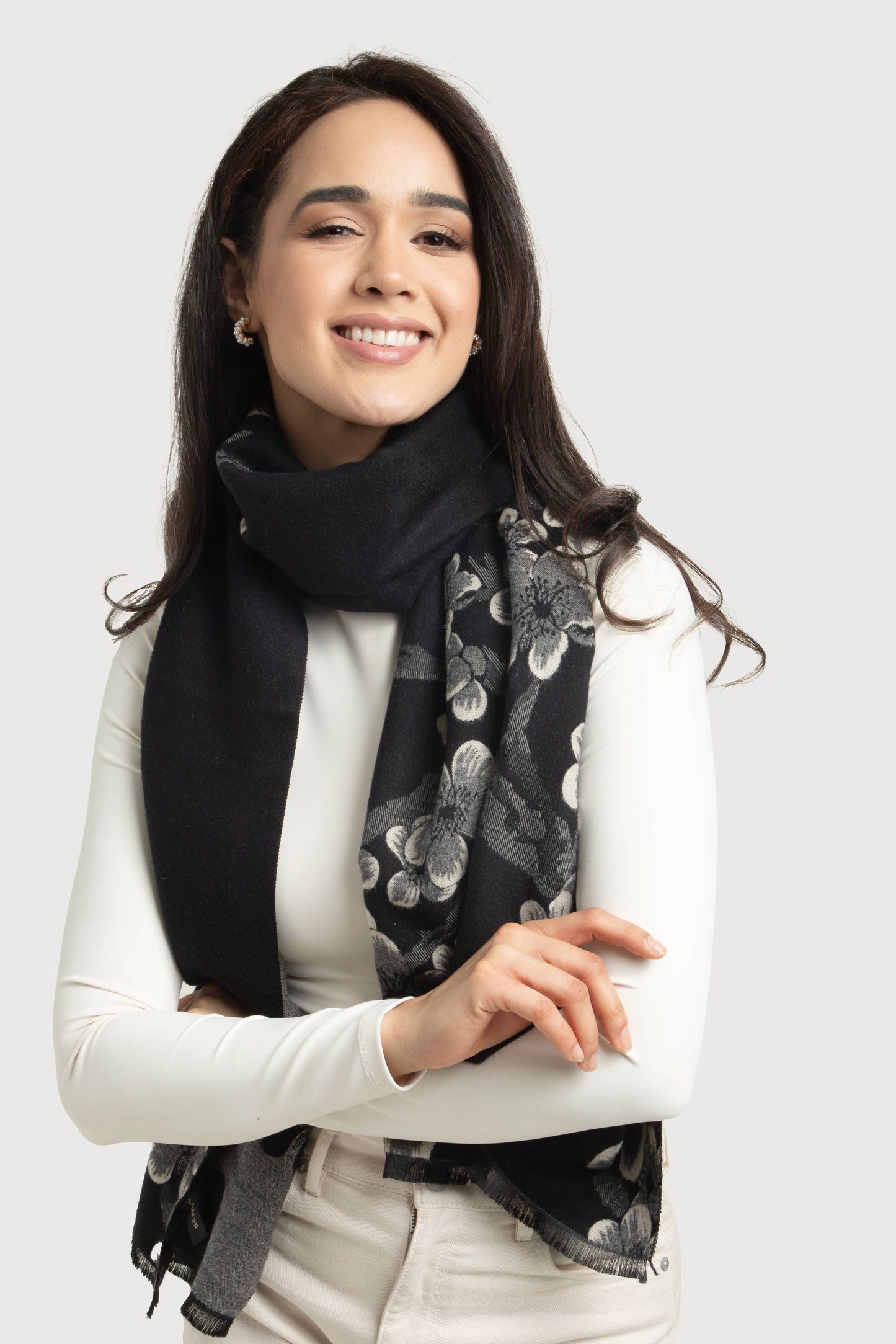 Reverse Garden Printed Viscose Scarf