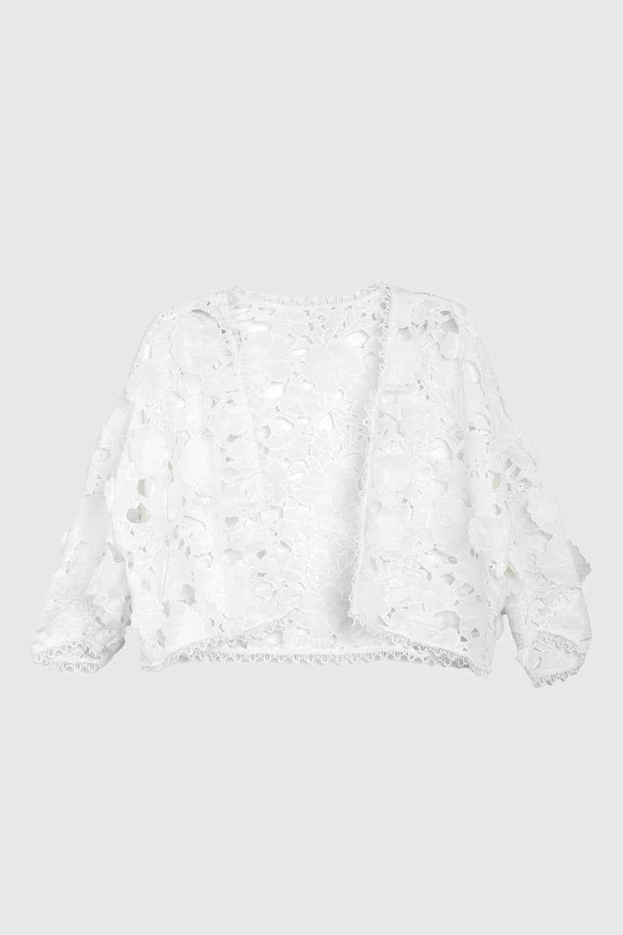 Floral Lace Cut Out Bolero Top