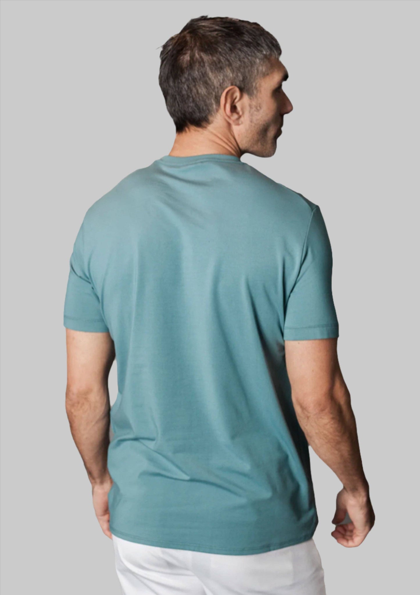 Buki + CINQO Crew Neck T-Shirt Blue Grey