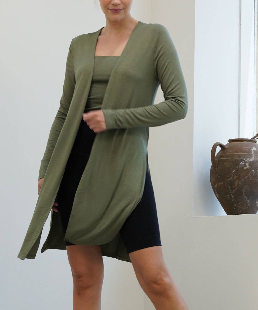 BAMBOO LONG OPEN CARDIGAN