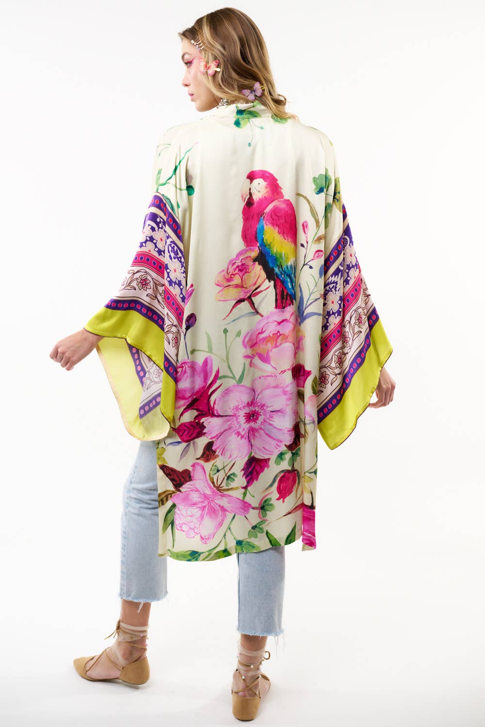 Tropical Mood Hand-beaded Kimono