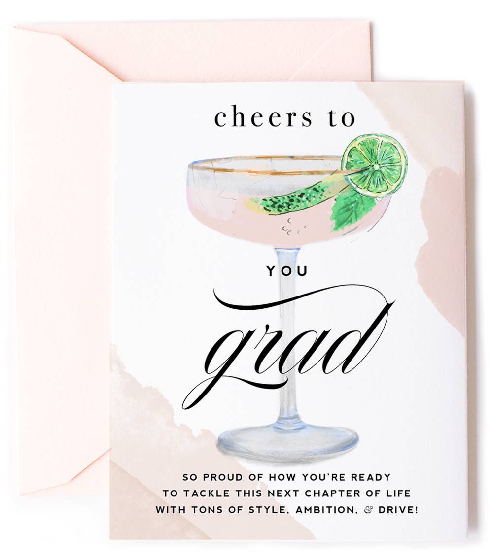 Champagne Cheers to You Grad - Graduation Greeting Card 2024