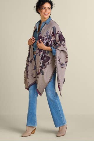 Ruana Beatrix Floral Wrap