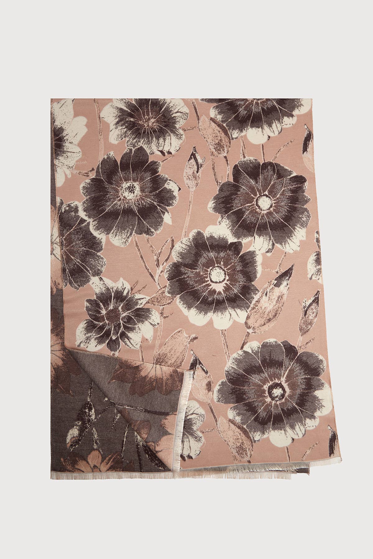 Reversible Blooming Botanical Scarf