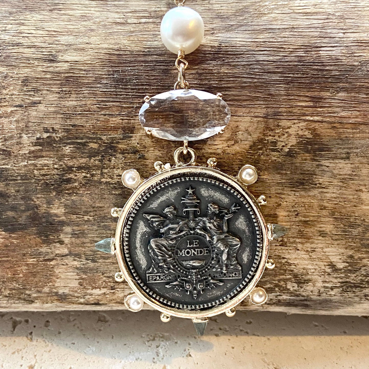 French medallion coin horse jewelry boutique fall
