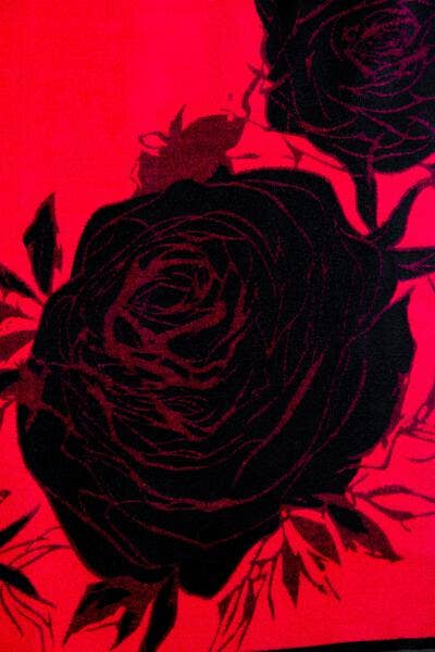 Fiore Reversible Rose Pattern Scarf