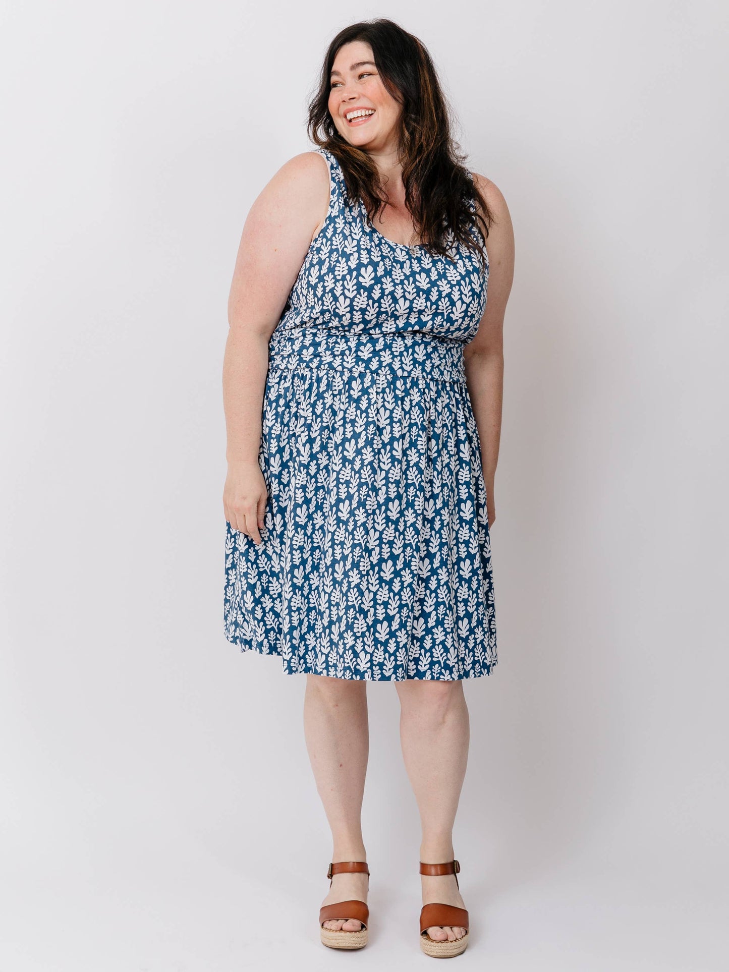 Asheville Plus Size Dress Mod Reef Blue