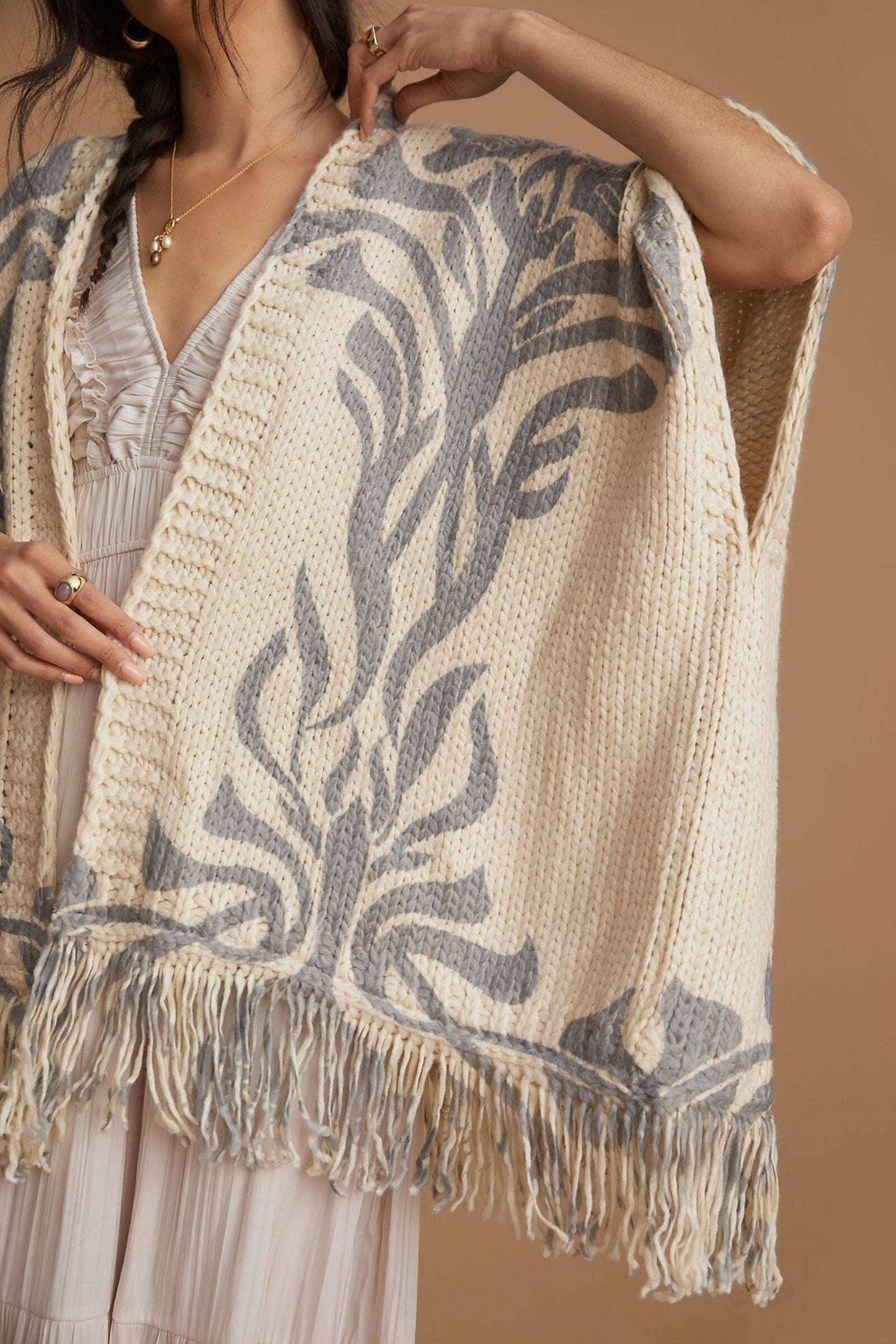 Knit Tassel Kimono