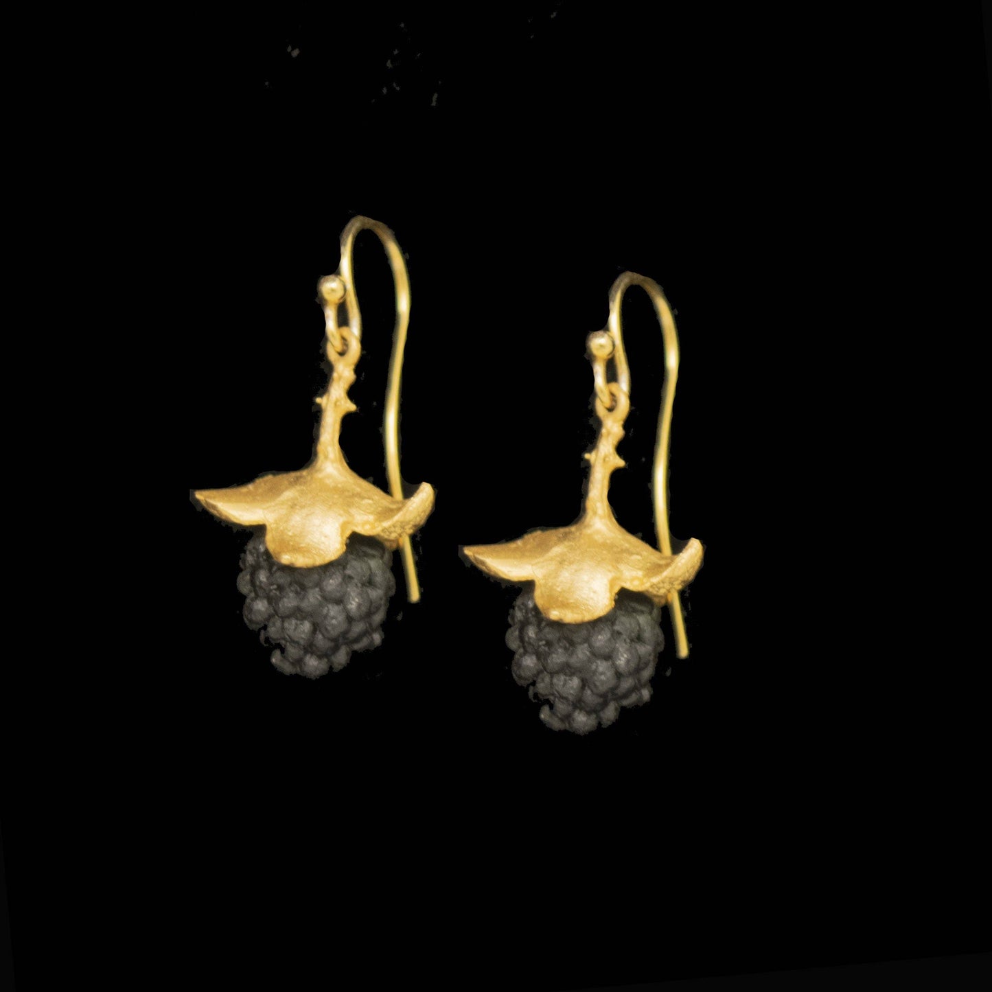 Blackberry Dangle Wire Earrings