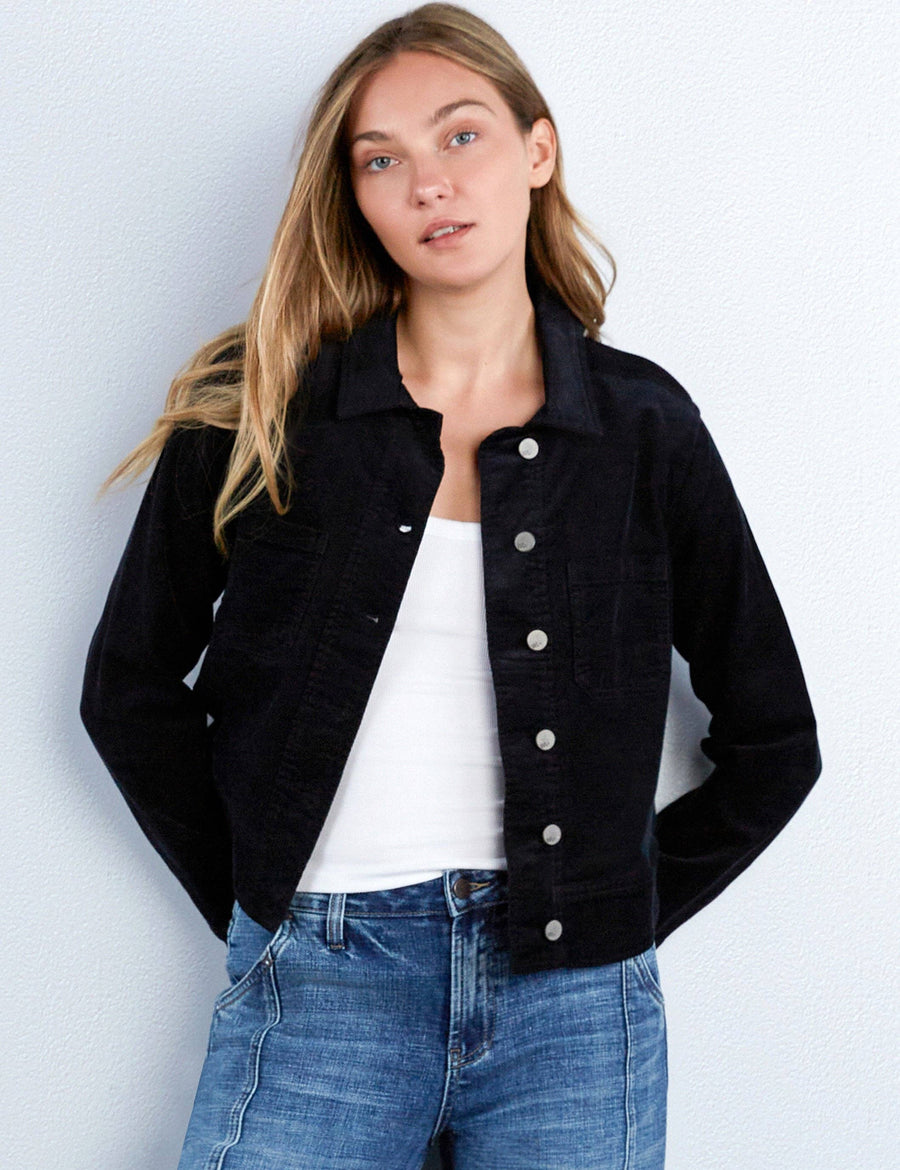 Cropped Cord Jean Jacket