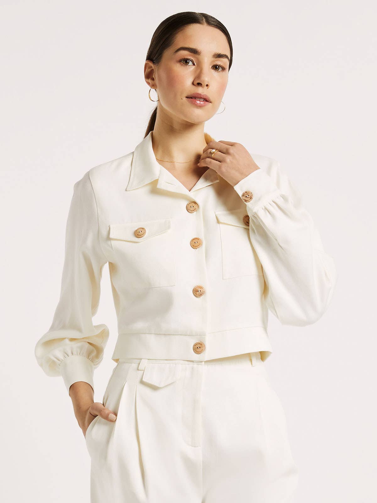 Tencel Cropped jacket