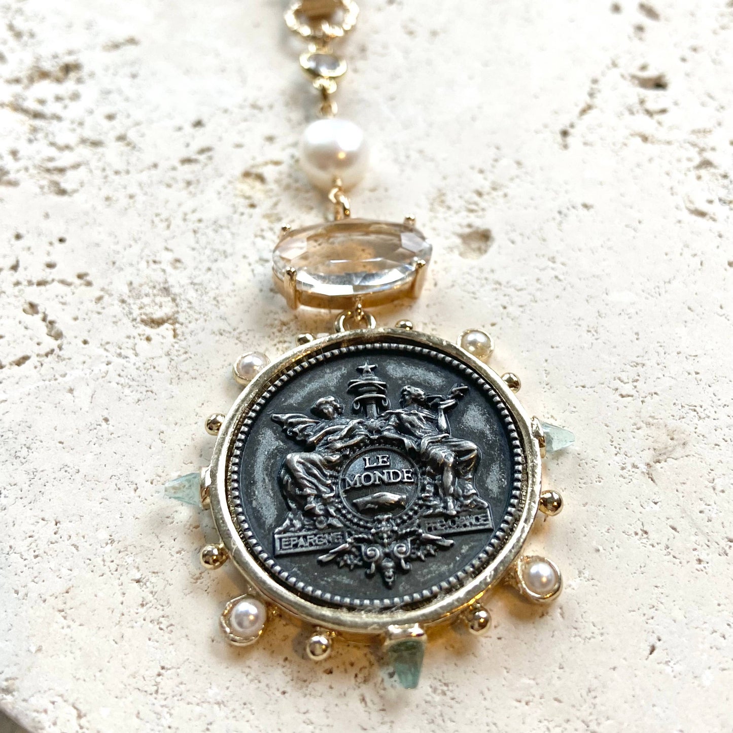 French medallion coin horse jewelry boutique fall