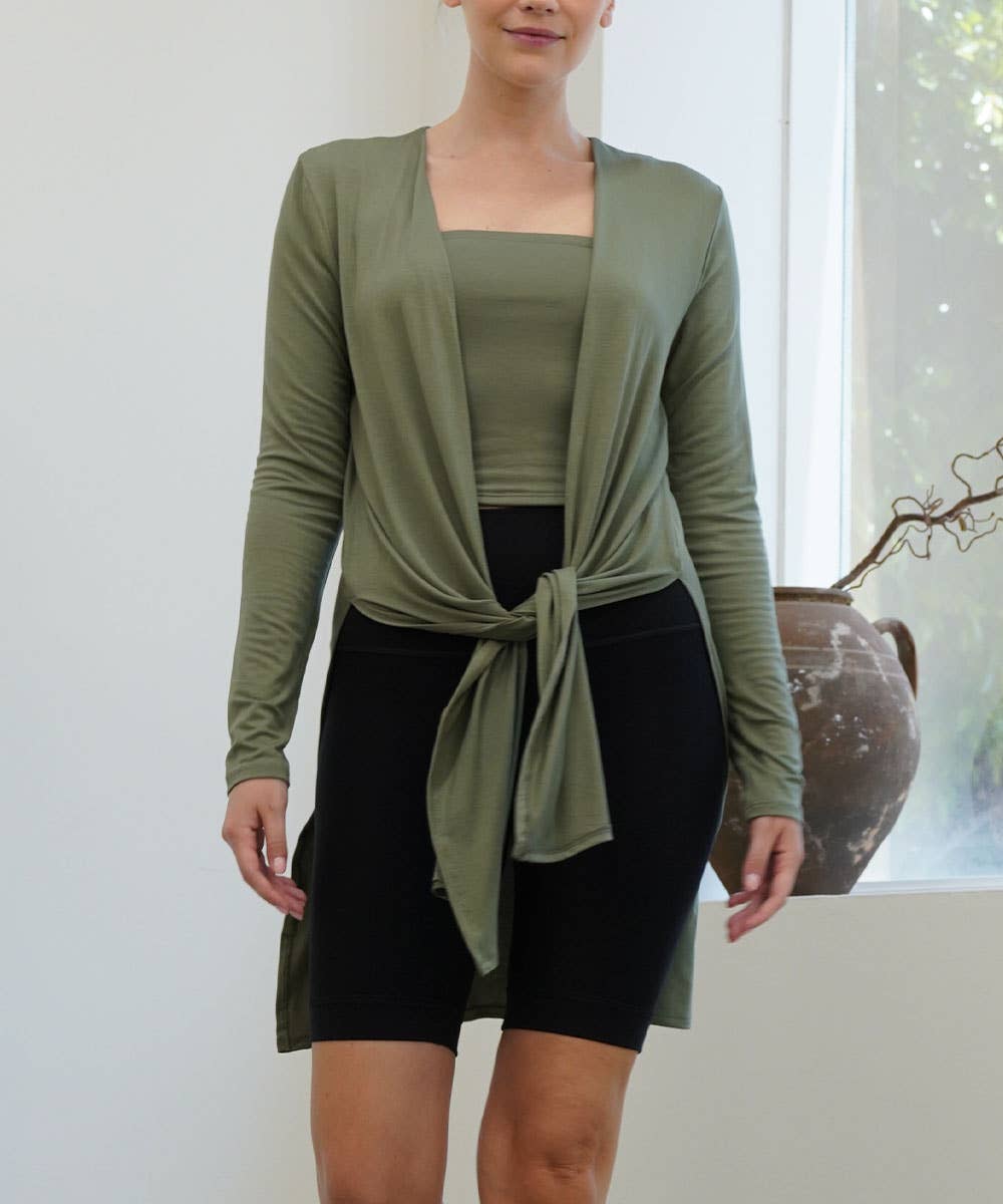 BAMBOO LONG OPEN CARDIGAN