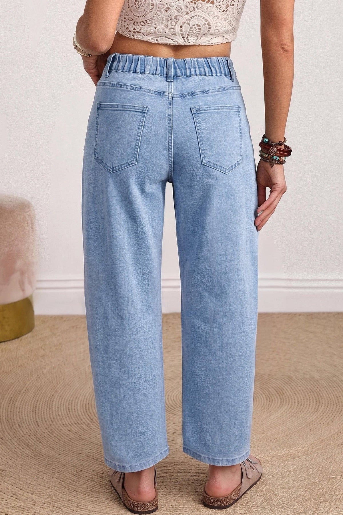 Briar Coffee Barrel Jeans | Patch Pocket Denim