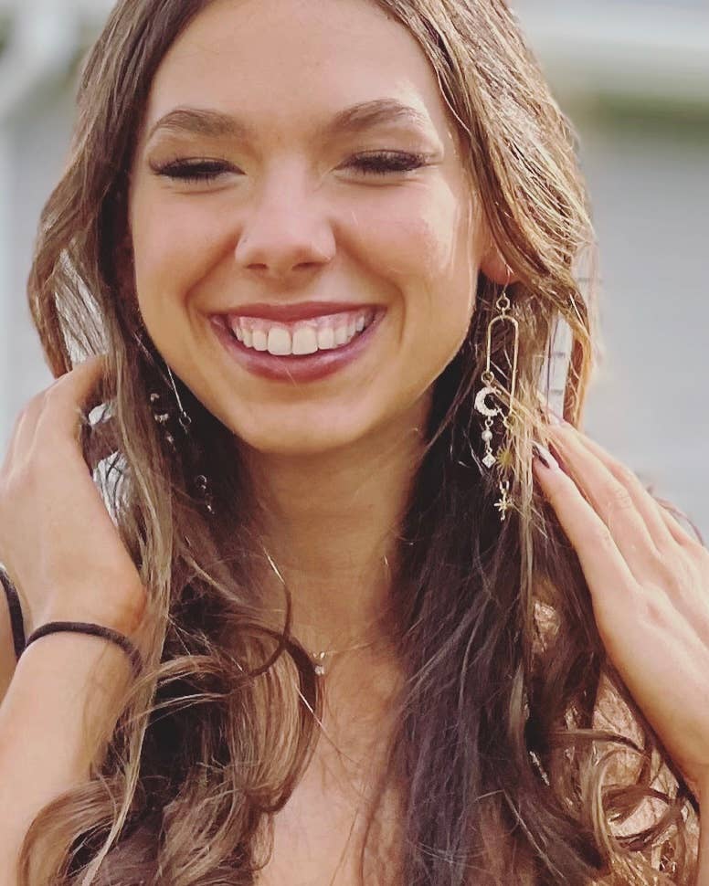 Sun moon celestial boho earrings