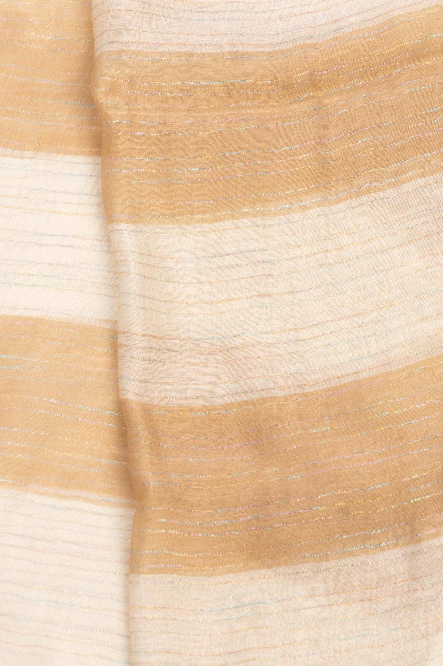 Silk Wool Shimmering Striped Scarf