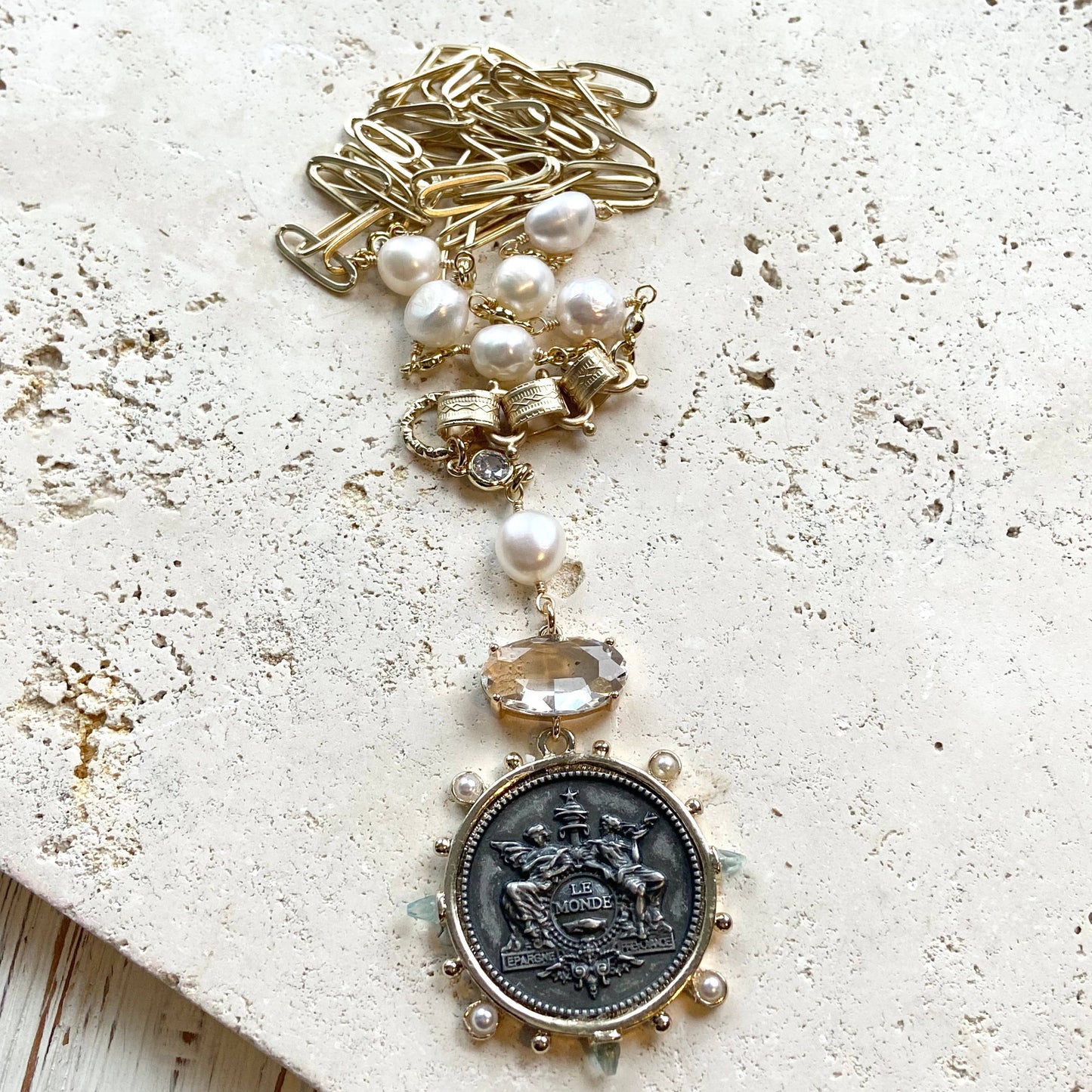 French medallion coin horse jewelry boutique fall