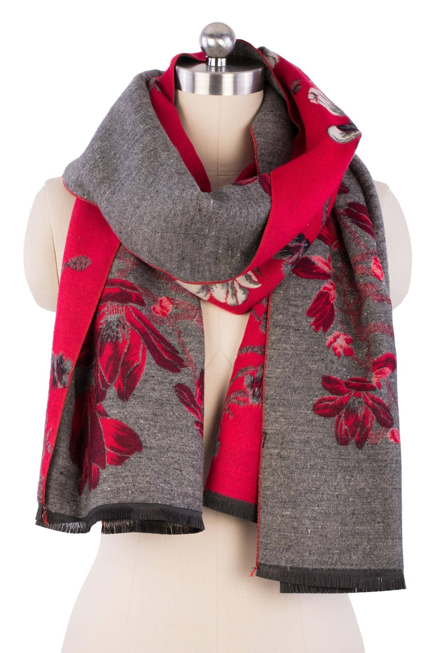 Floral Printed Reversible Scarf