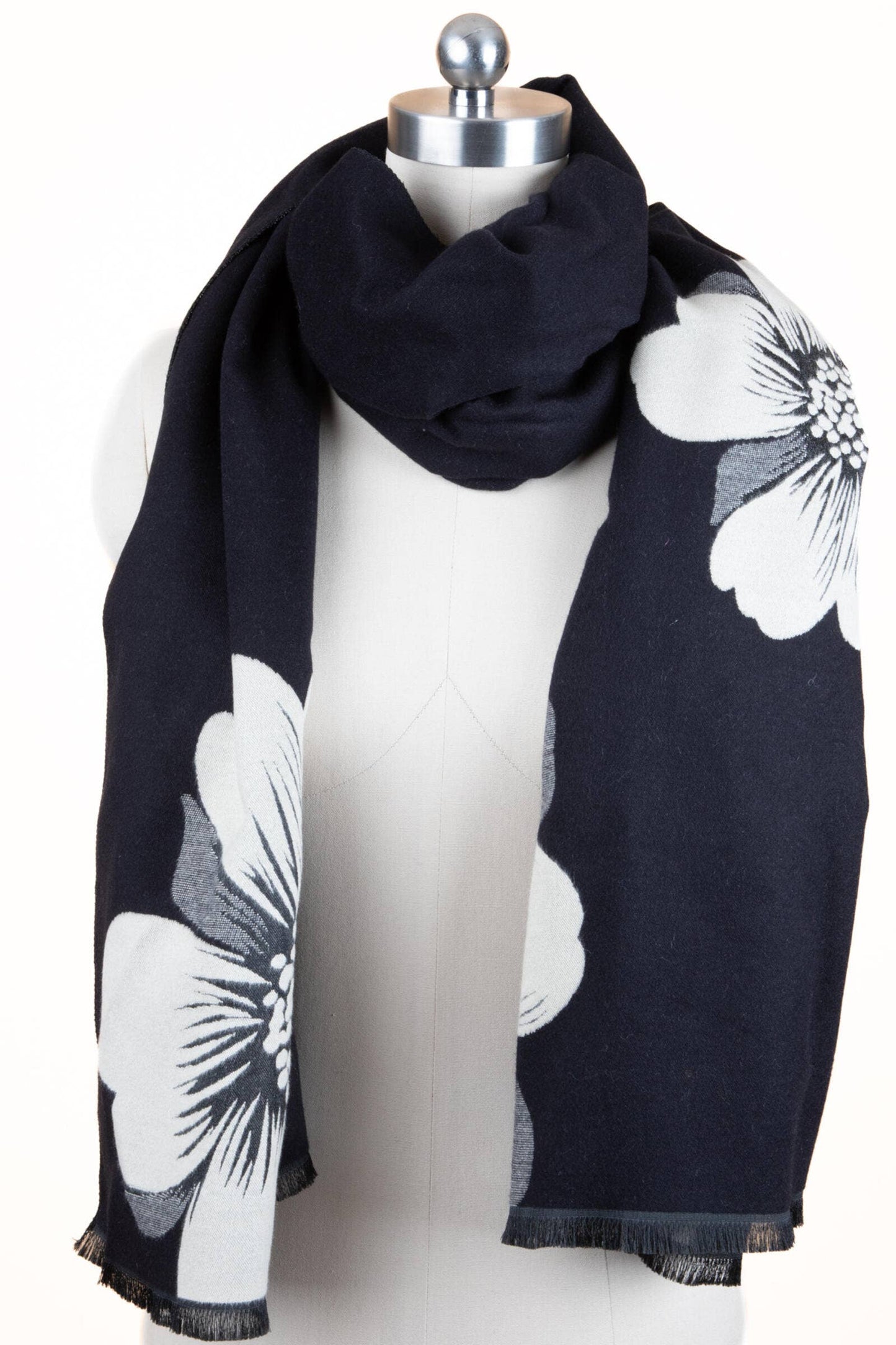 Reversible Floral Motif Scarf