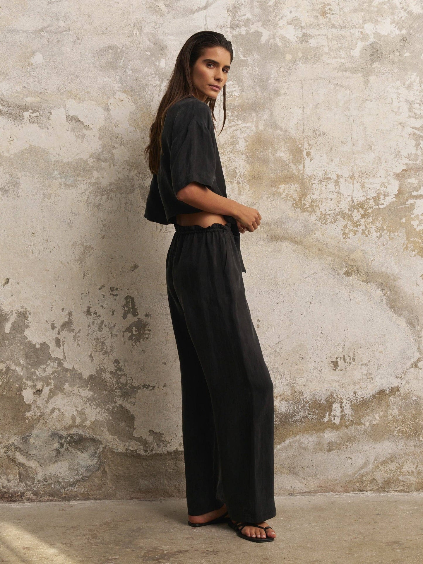 Lucid Flow Tie Pants - Black