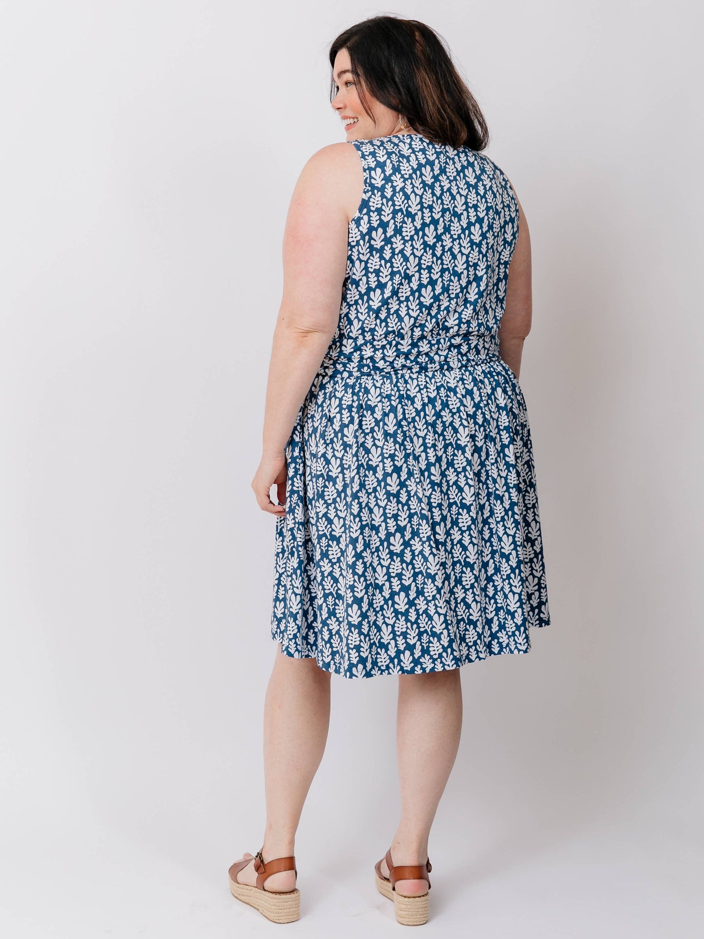 Asheville Plus Size Dress Mod Reef Blue