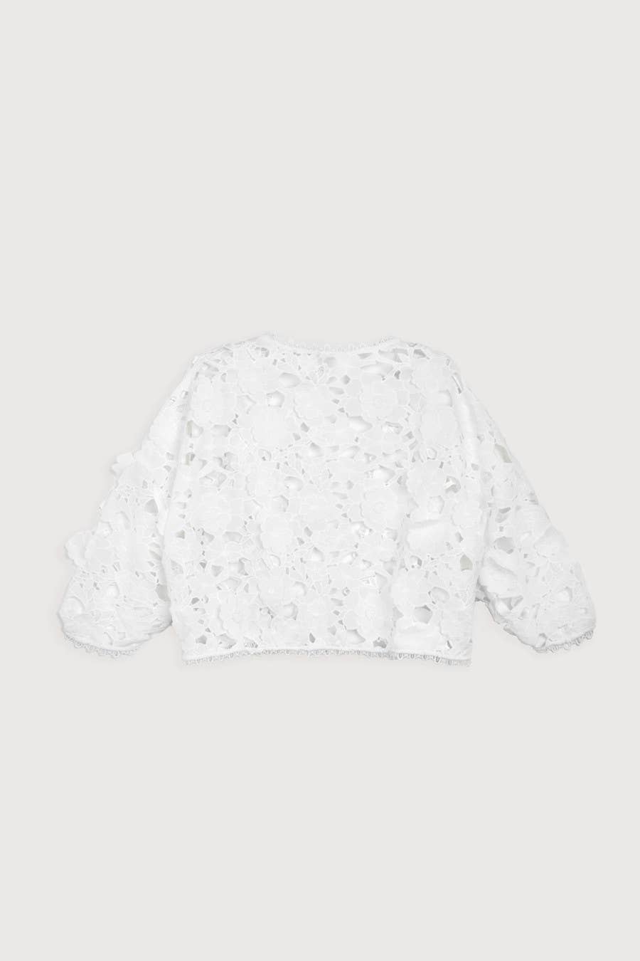 Floral Lace Cut Out Bolero Top