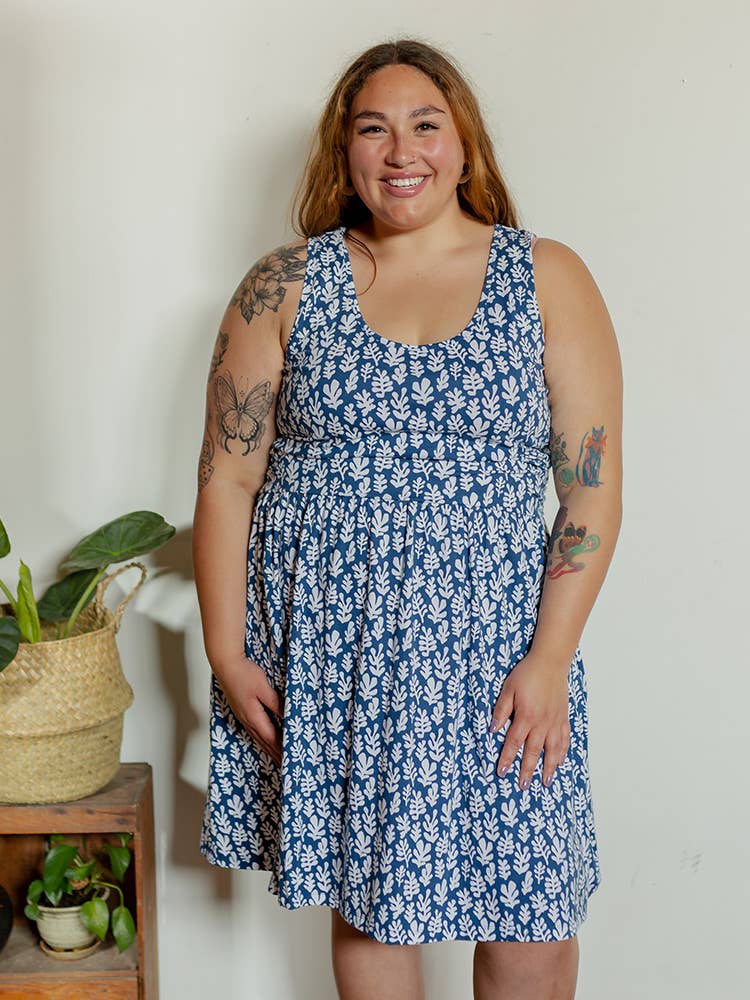 Asheville Plus Size Dress Mod Reef Blue