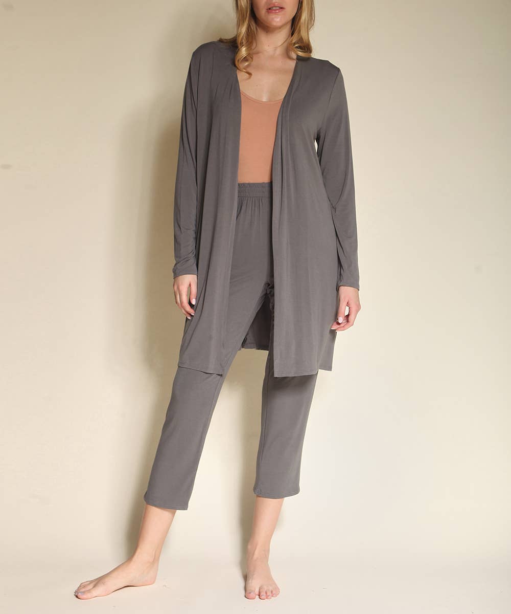 BAMBOO LONG OPEN CARDIGAN