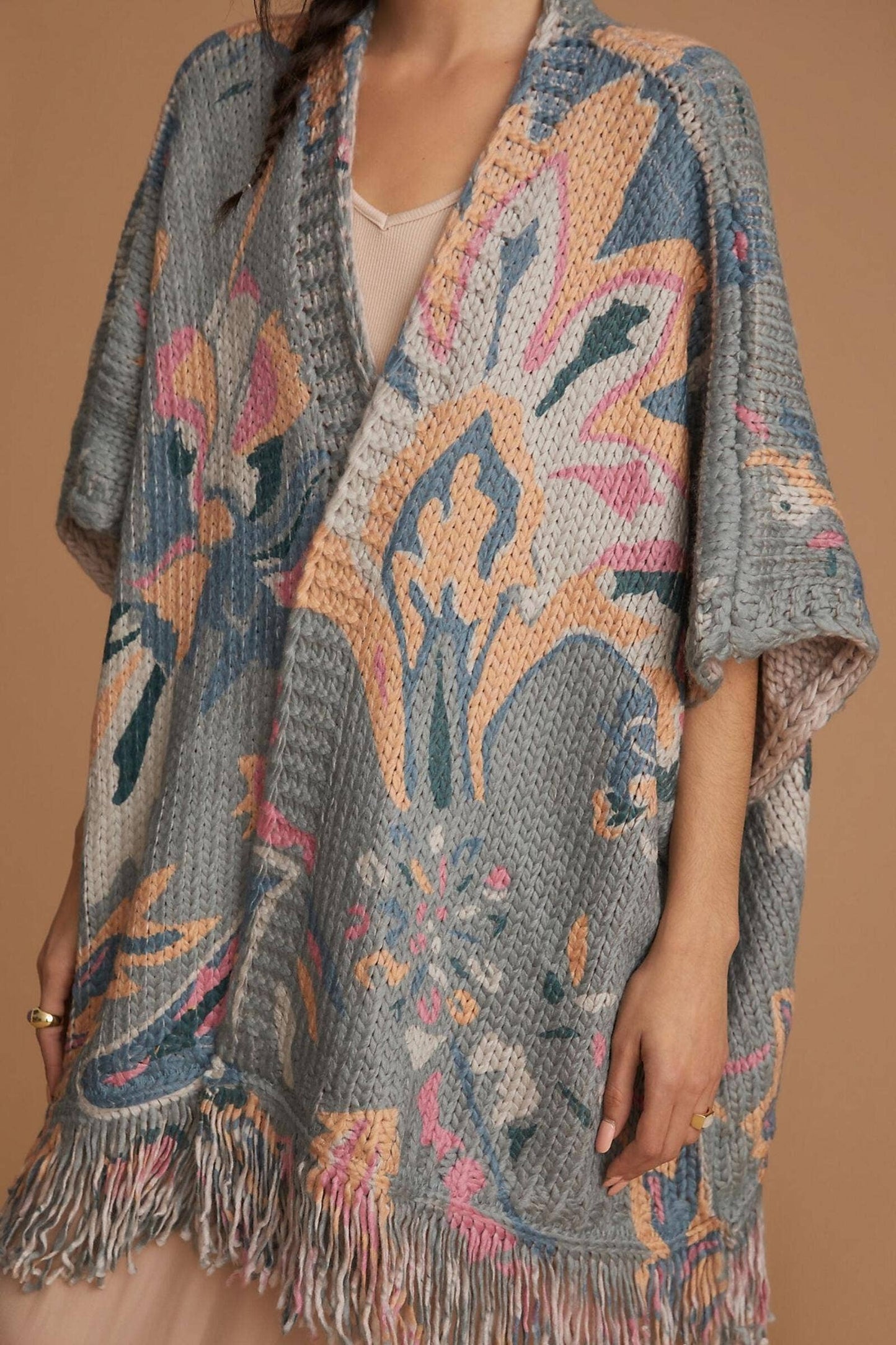 Knit Tassel Kimono