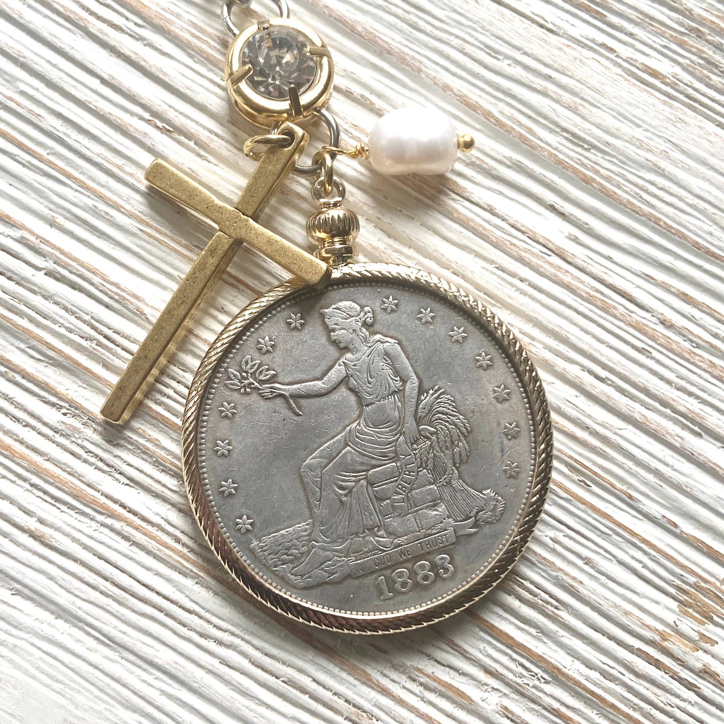 American coin long necklace non tarnishing jewelry