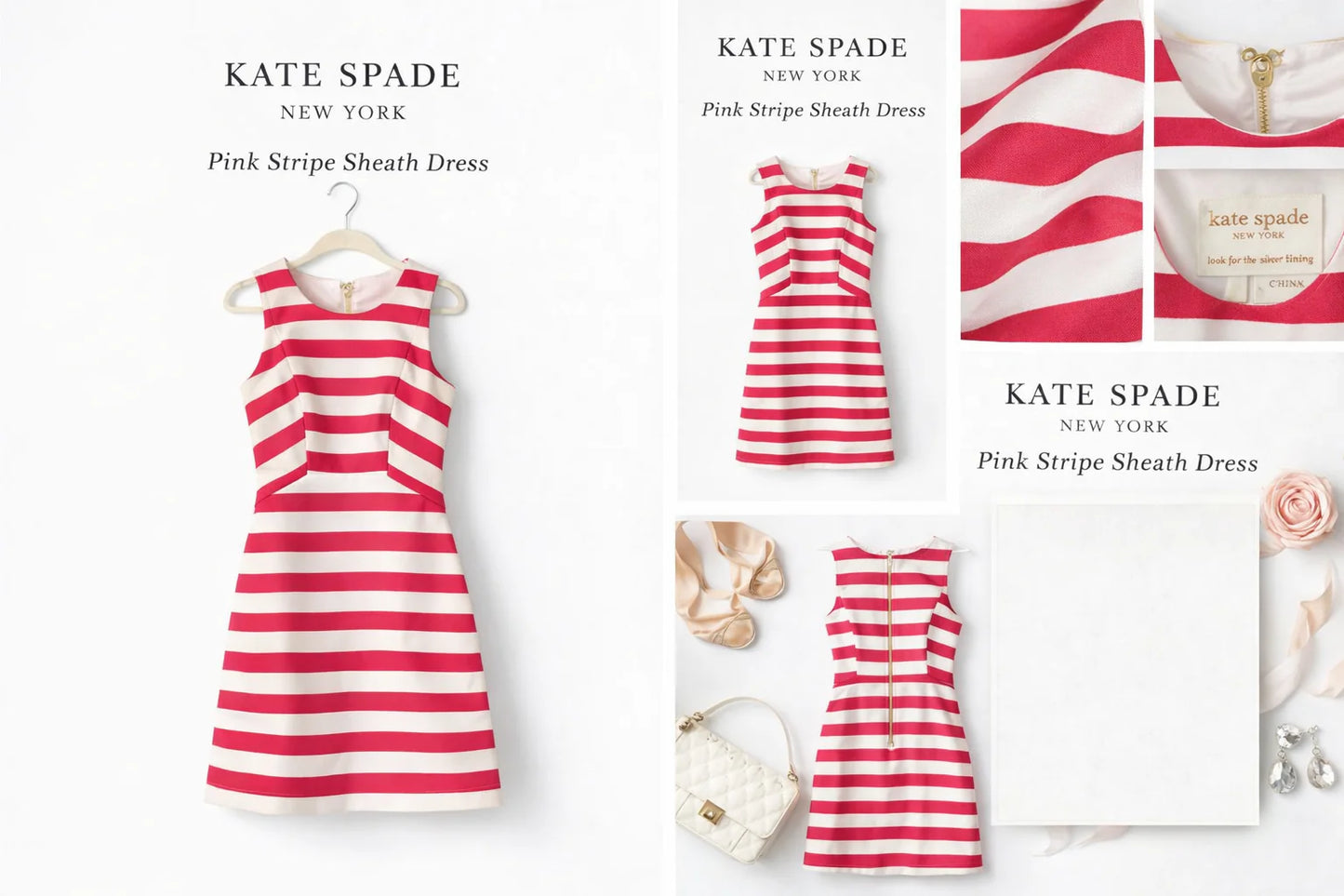 Kate Spade Pink Stripes Bundle - XS