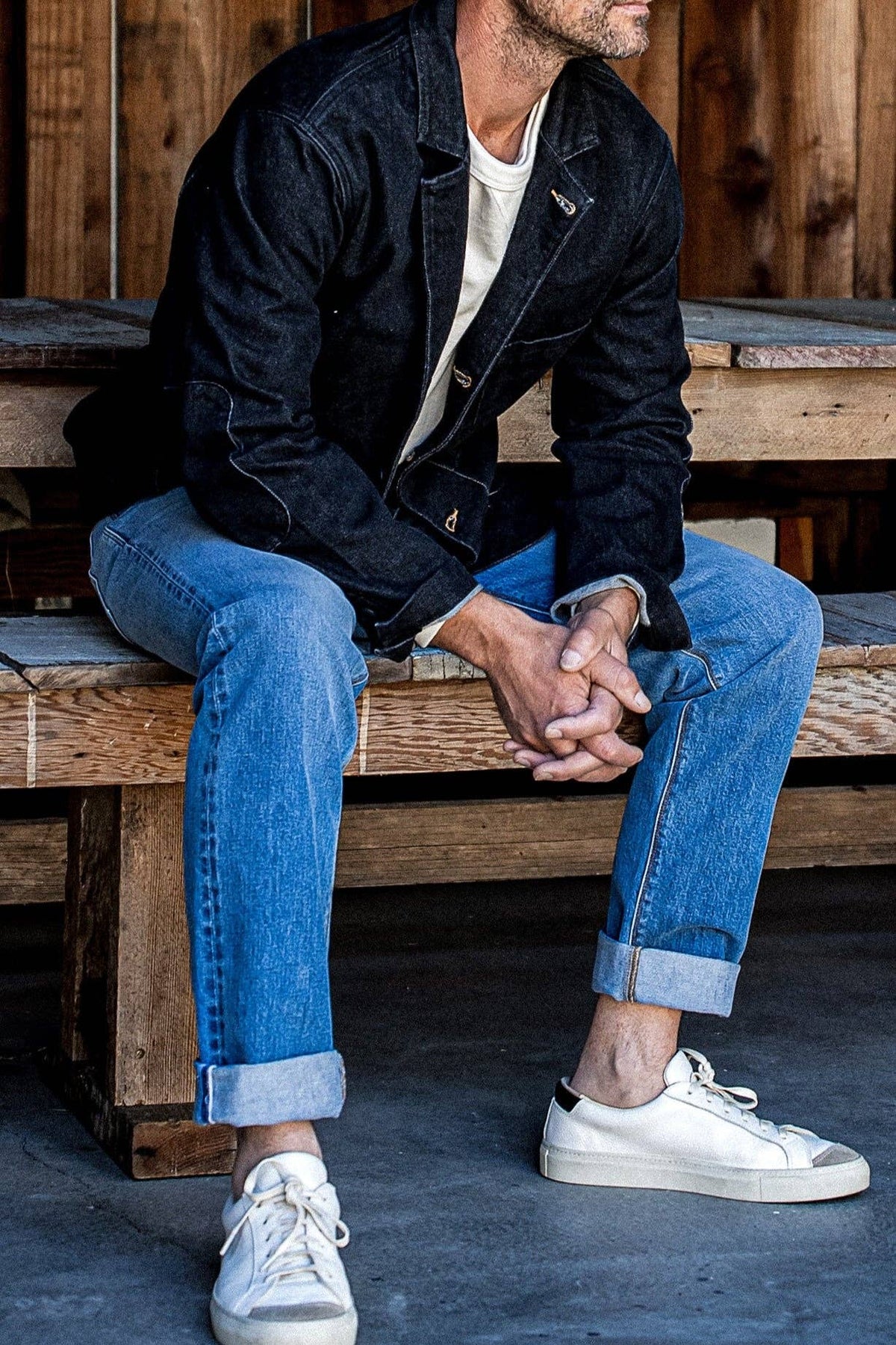 Men | Scout Blazer | Denim Chore Blazer - Black