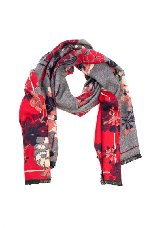 Reverse Floral Garden Printed Neck Scarf