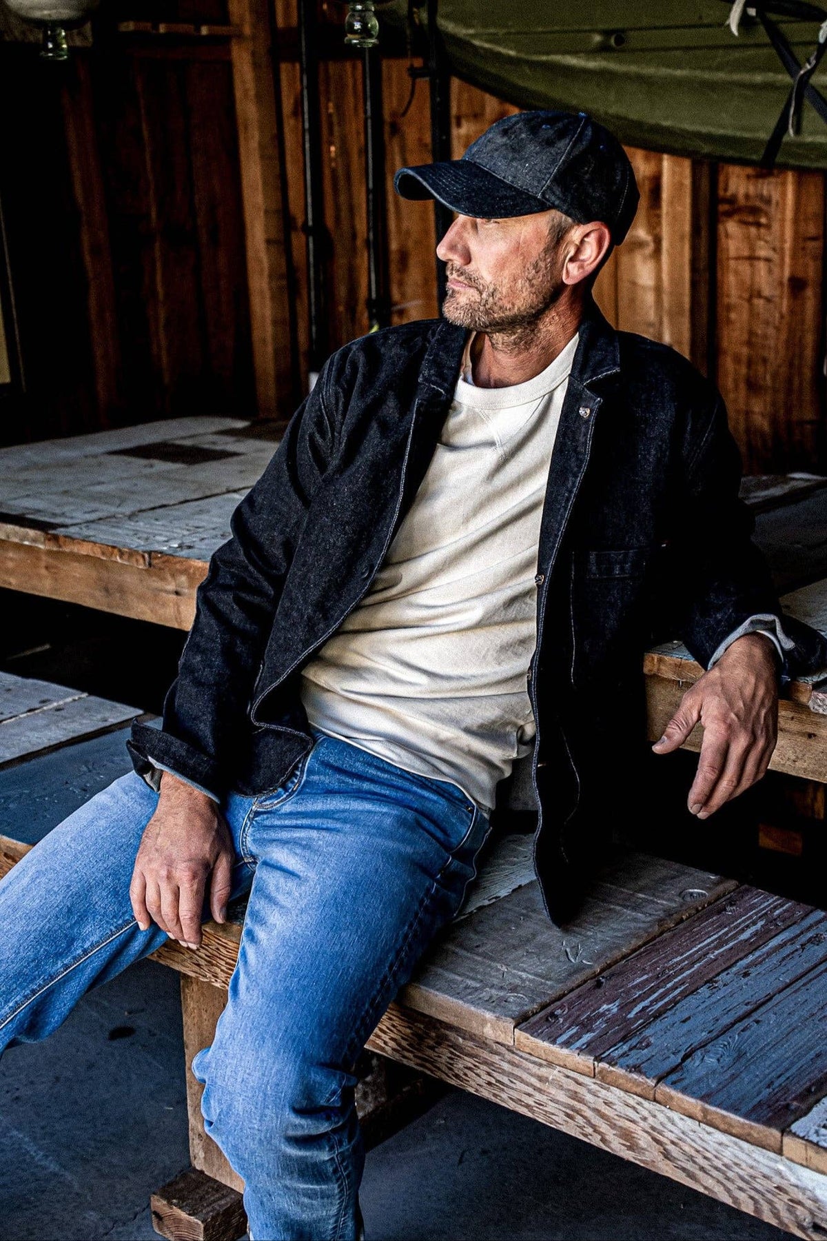 Men | Scout Blazer | Denim Chore Blazer - Black