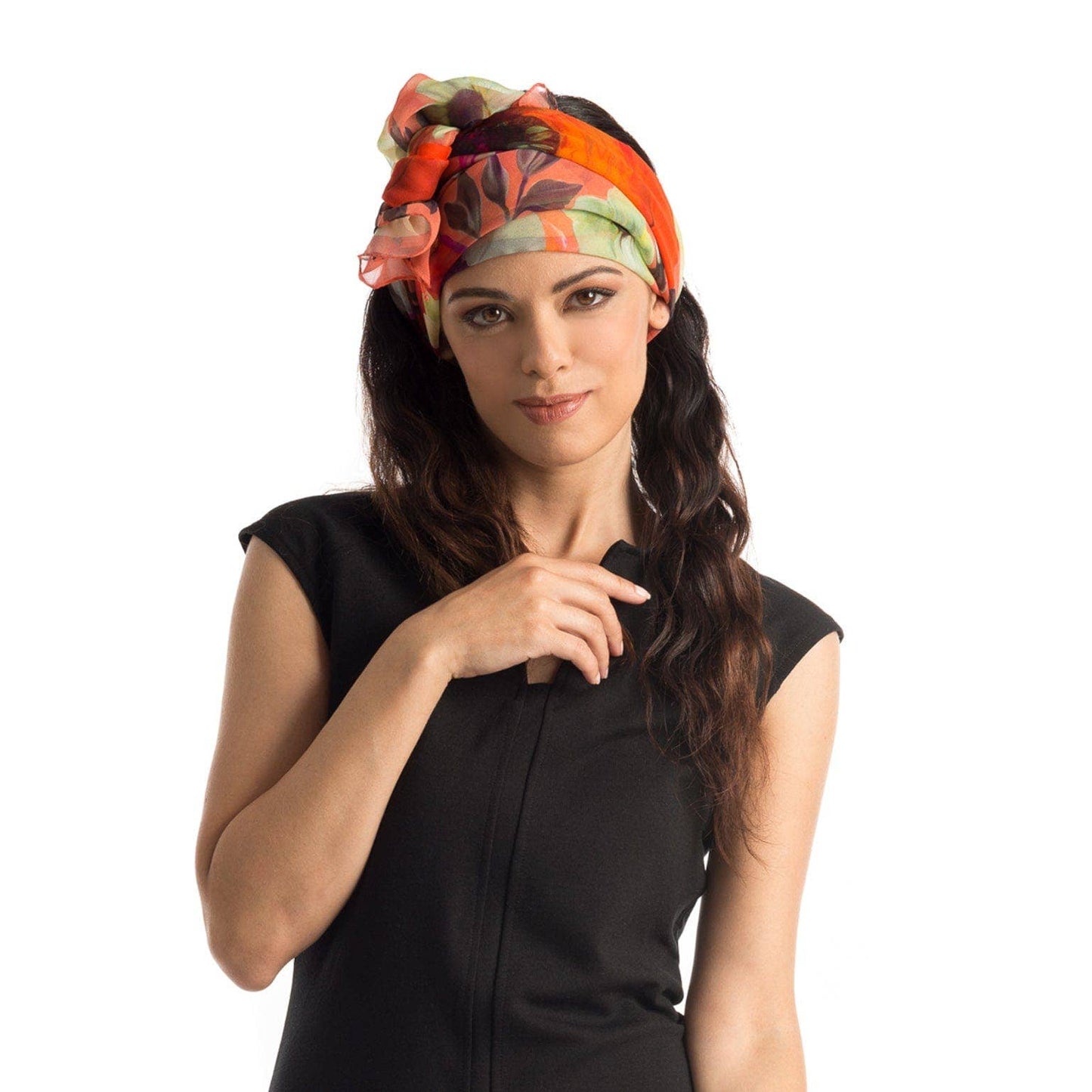 Campo de' Fiori - Coral Silk Scarf