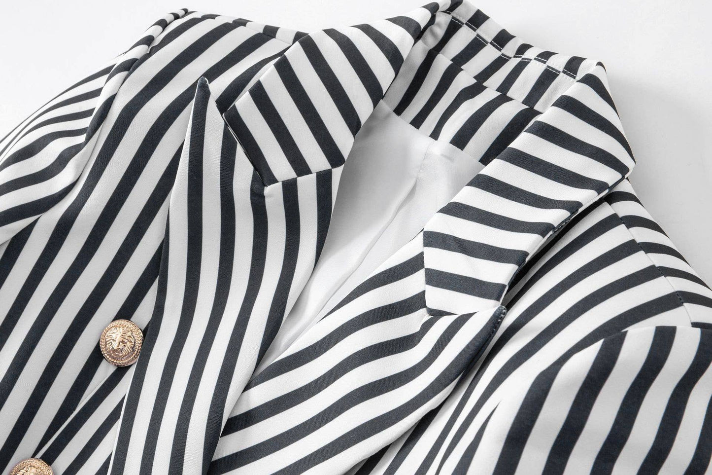 Double Breasted Striped Blazer