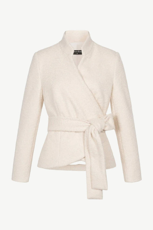 Cream wrap jacket