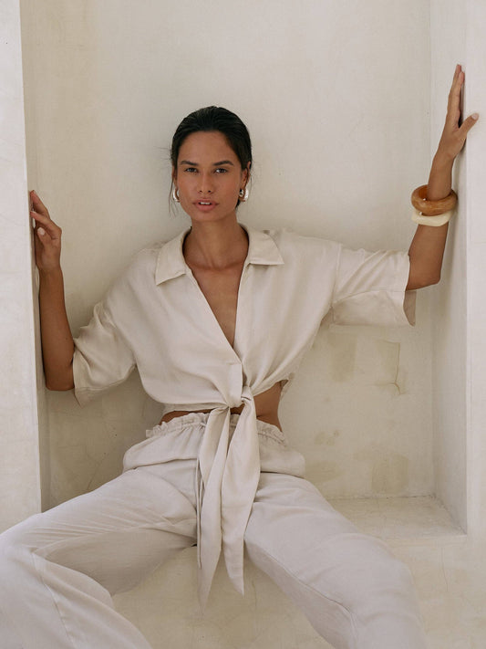 Lucid Tie Shirt - Sand