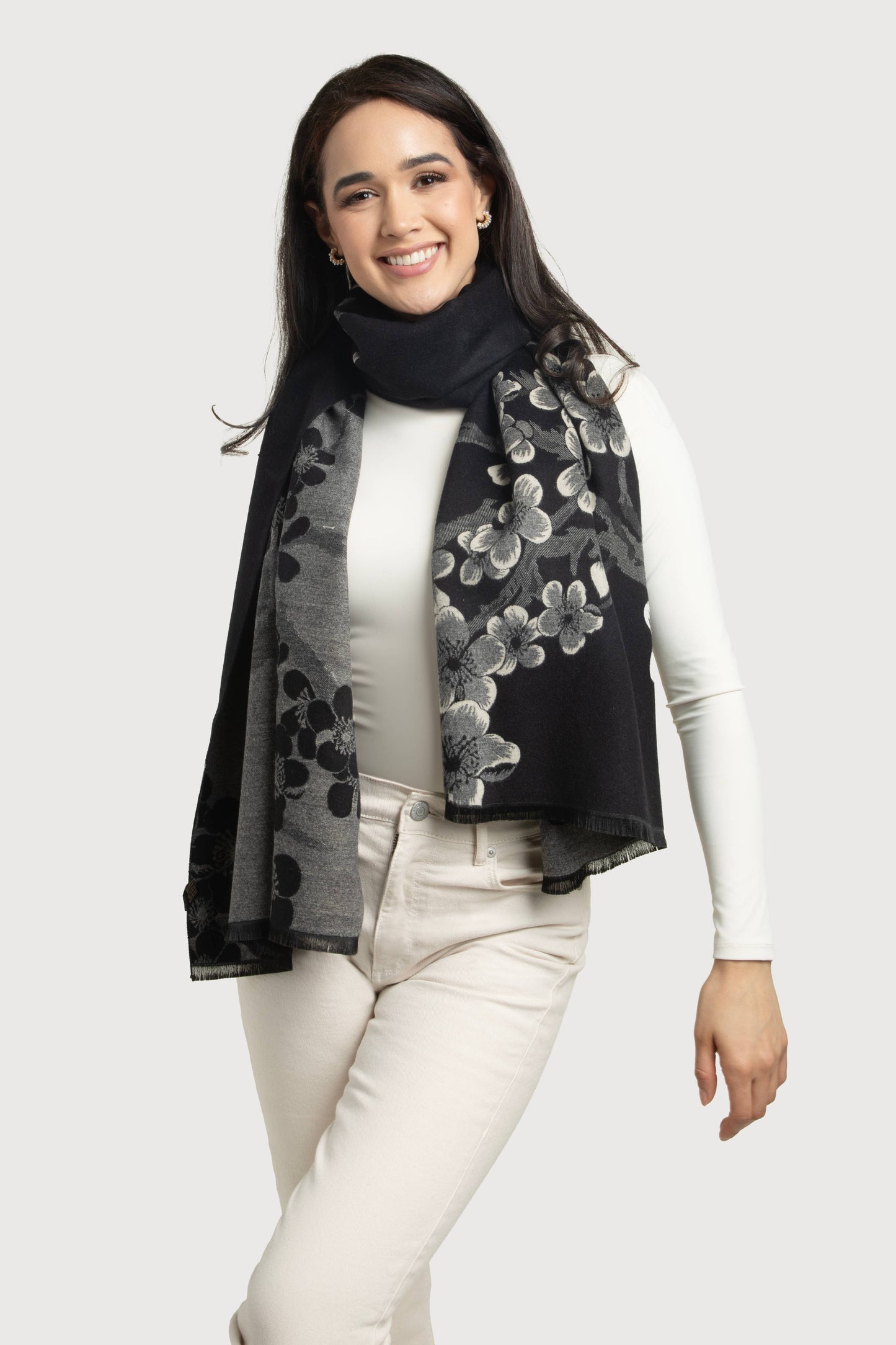 Reverse Garden Printed Viscose Scarf