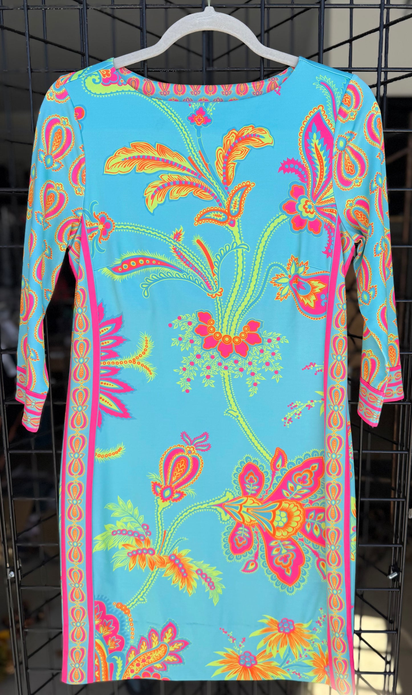 Gretchen Scott Turquoise Paisley Shift Dress | XS - Luxury Consignment