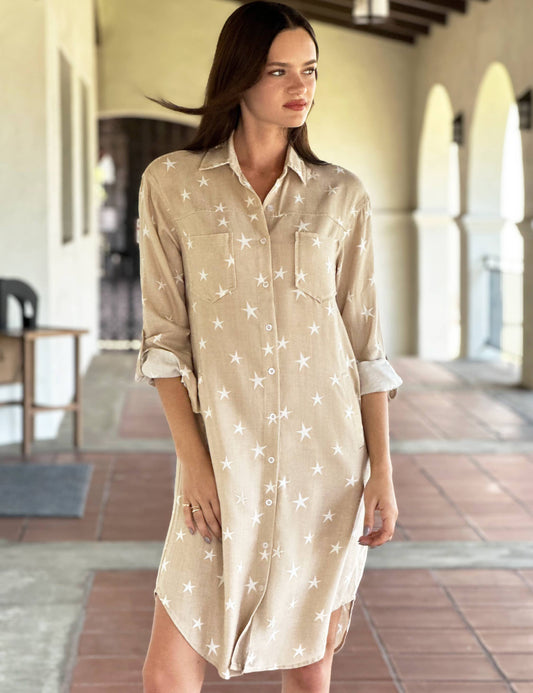 Kick-Back Shirt Dress