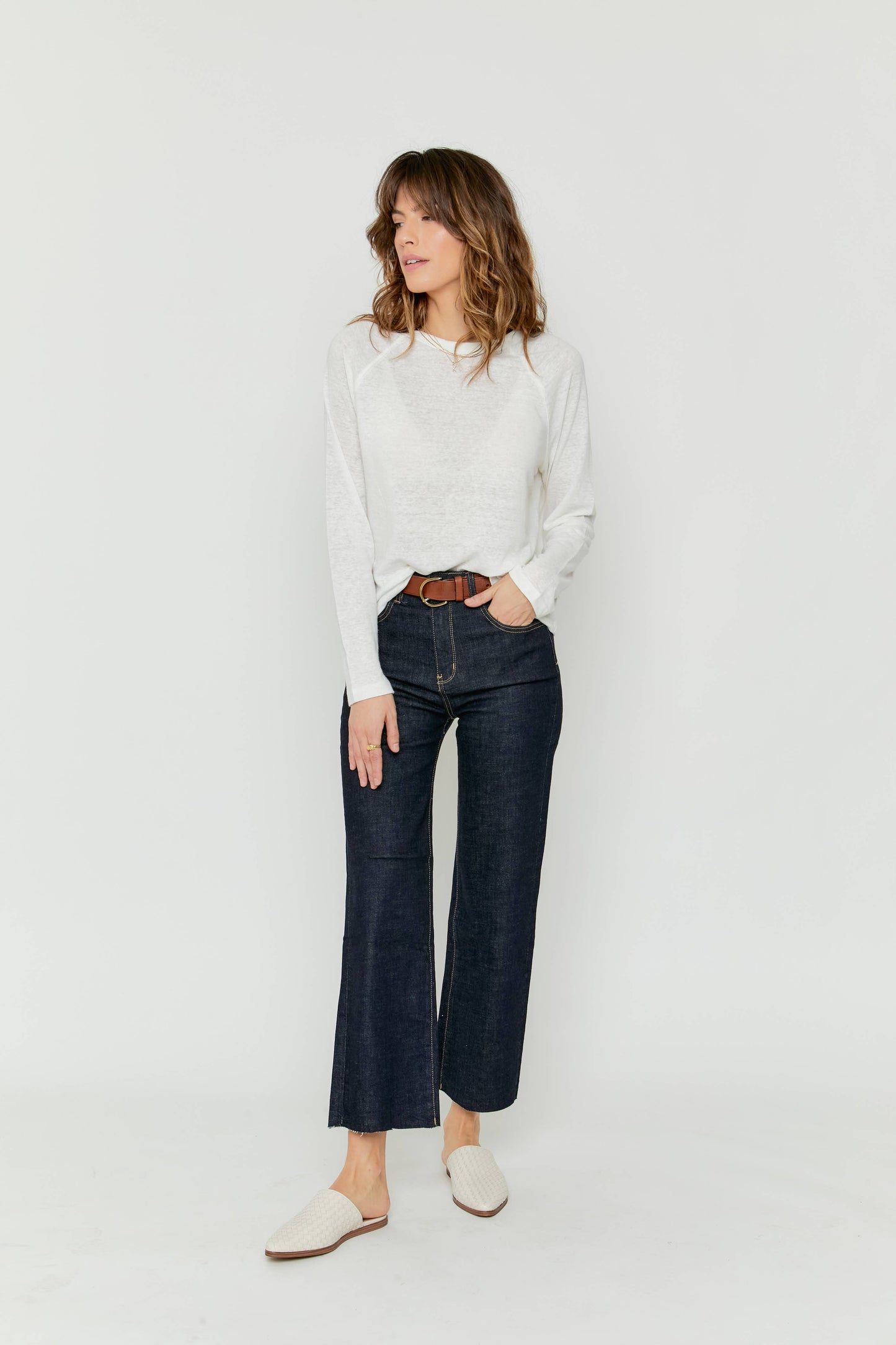 Aberdeen High Rise Wide Leg Crop Sculpt+ Timbers